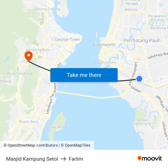 Masjid Kampung Setol to Farlim map