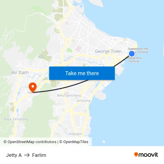 Jetty A to Farlim map