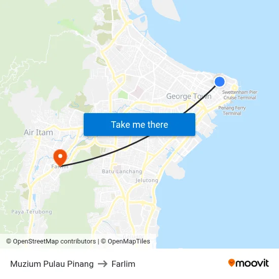 Muzium Pulau Pinang to Farlim map