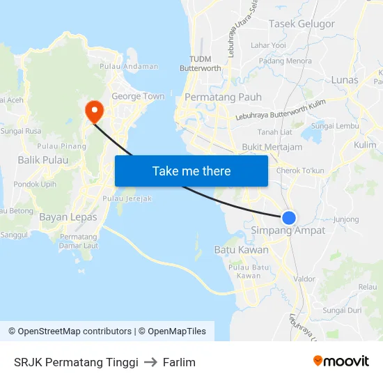 SRJK Permatang Tinggi to Farlim map