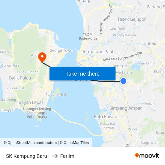 SK Kampung Baru I to Farlim map