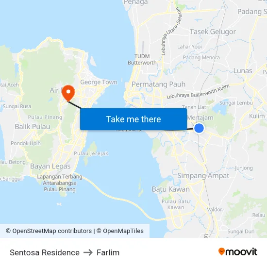 Sentosa Residence to Farlim map