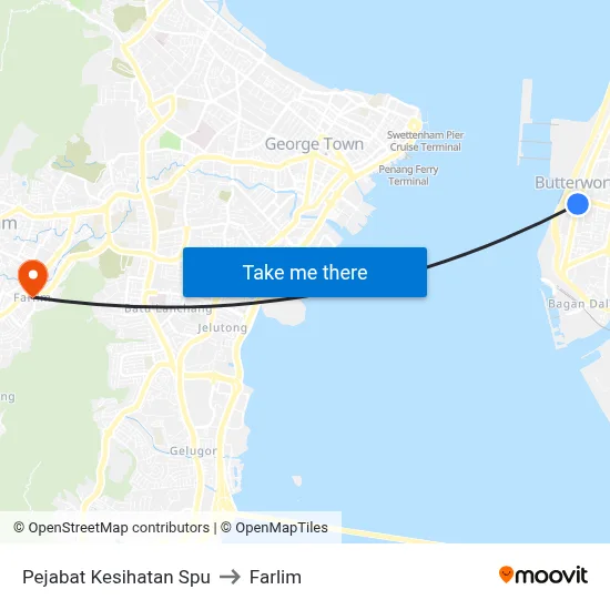 Pejabat Kesihatan Spu to Farlim map