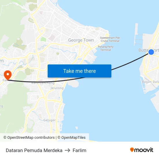 Dataran Pemuda Merdeka to Farlim map