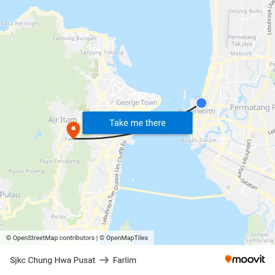 Sjkc Chung Hwa Pusat to Farlim map