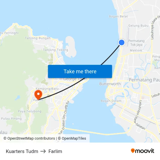 Kuarters Tudm to Farlim map