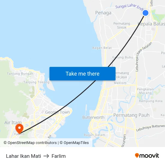 Lahar Ikan Mati to Farlim map