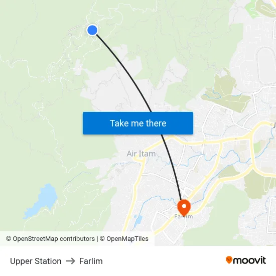 Upper Station to Farlim map