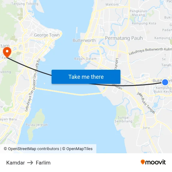 Kamdar to Farlim map