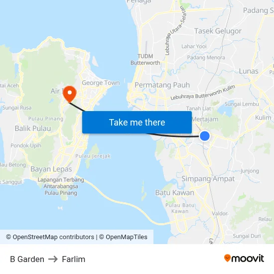 B Garden to Farlim map