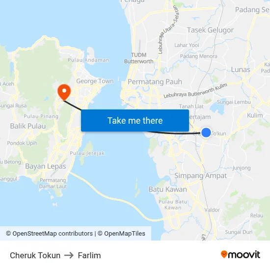 Cheruk Tokun to Farlim map