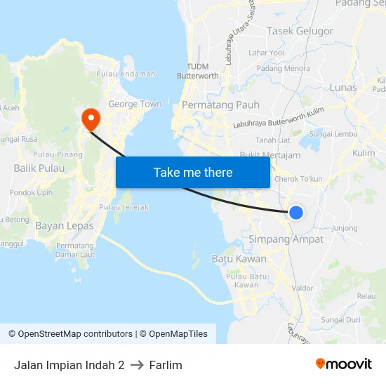 Jalan Impian Indah 2 to Farlim map