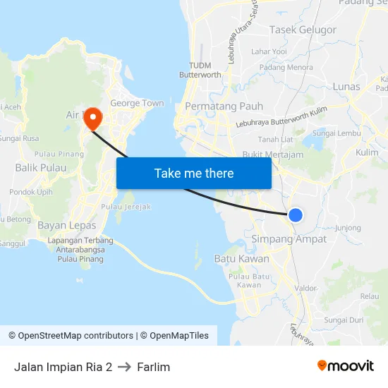 Jalan Impian Ria 2 to Farlim map