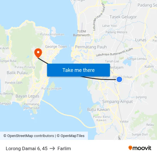 Lorong Damai 6, 45 to Farlim map