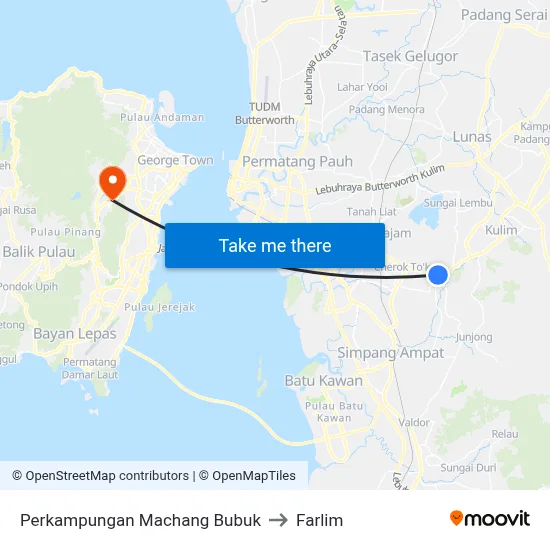 Perkampungan Machang Bubuk to Farlim map