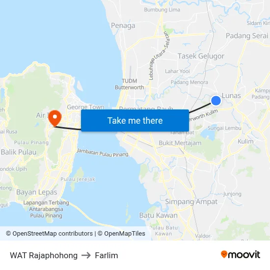 WAT Rajaphohong to Farlim map