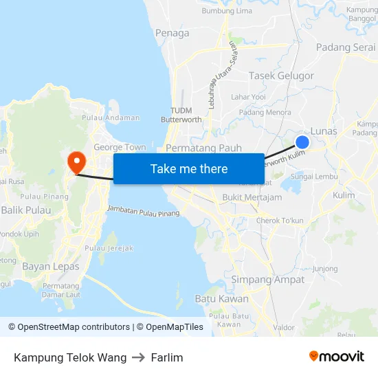 Kampung Telok Wang to Farlim map