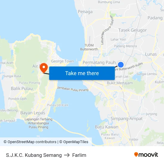 S.J.K.C. Kubang Semang to Farlim map