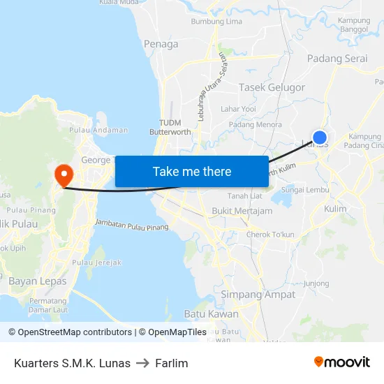 Kuarters S.M.K. Lunas to Farlim map