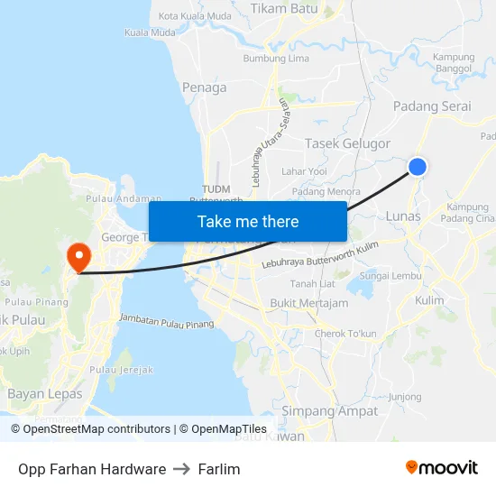 Opp Farhan Hardware to Farlim map