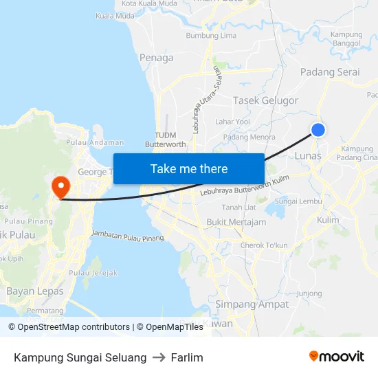 Kampung Sungai Seluang to Farlim map