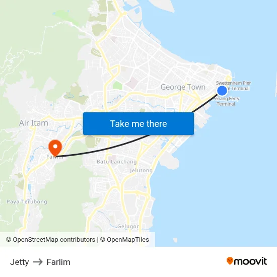 Jetty to Farlim map
