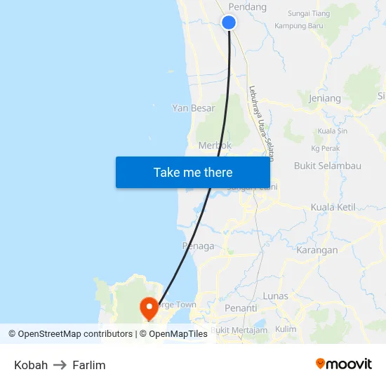 Kobah to Farlim map