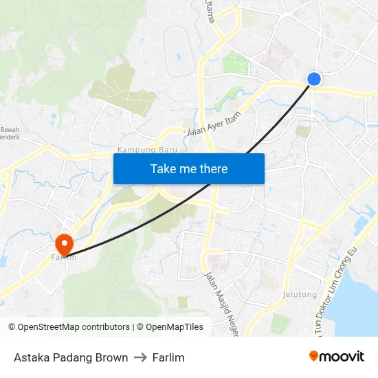 Astaka Padang Brown to Farlim map