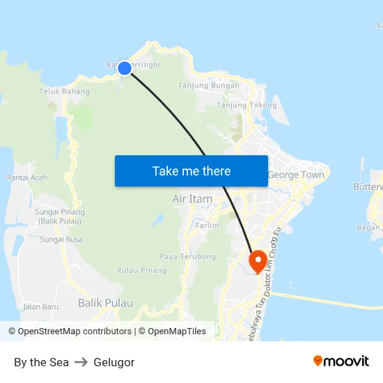 By the Sea to Gelugor map