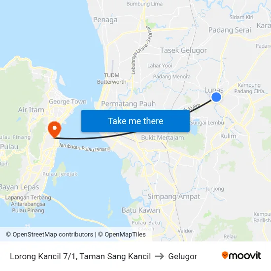 Lorong Kancil 7/1, Taman Sang Kancil to Gelugor map