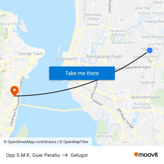 Opp S.M.K. Guar Perahu to Gelugor map