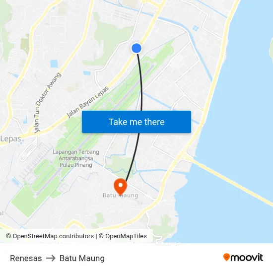 Renesas to Batu Maung map