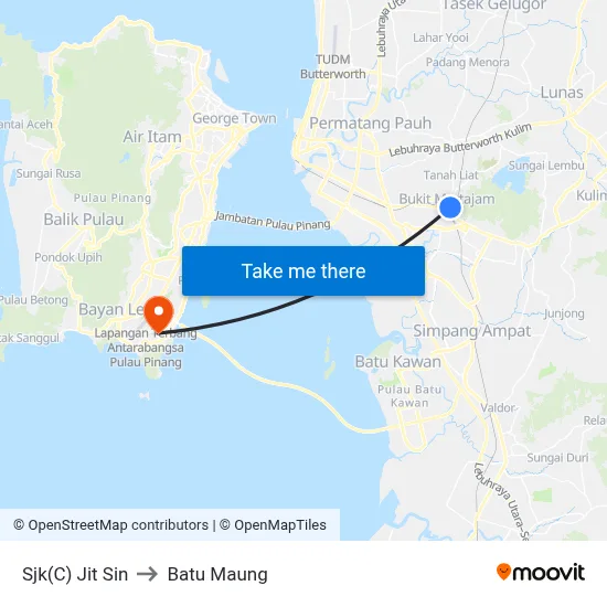 Sjk(C) Jit Sin to Batu Maung map
