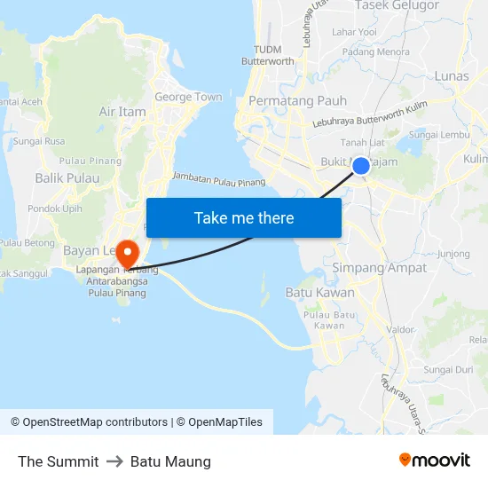 The Summit to Batu Maung map