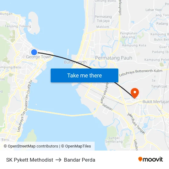 SK Pykett Methodist to Bandar Perda map