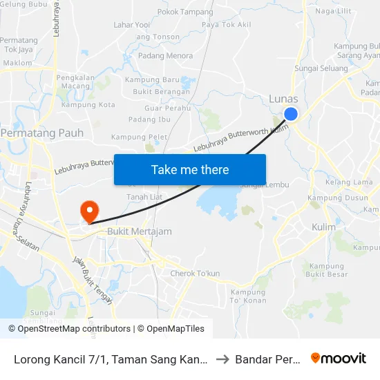 Lorong Kancil 7/1, Taman Sang Kancil to Bandar Perda map