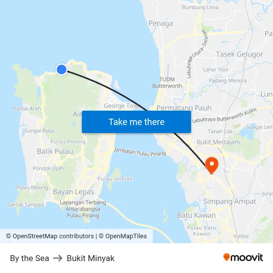 By the Sea to Bukit Minyak map