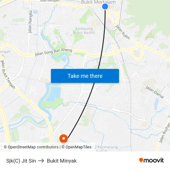Sjk(C) Jit Sin to Bukit Minyak map