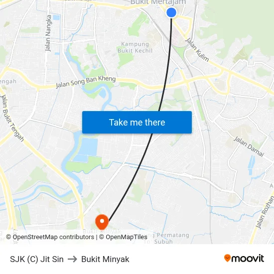 SJK (C) Jit Sin to Bukit Minyak map