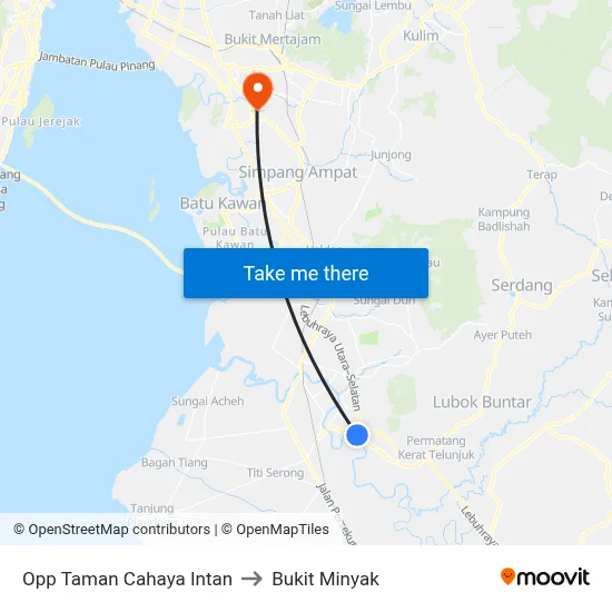 Opp Taman Cahaya Intan to Bukit Minyak map