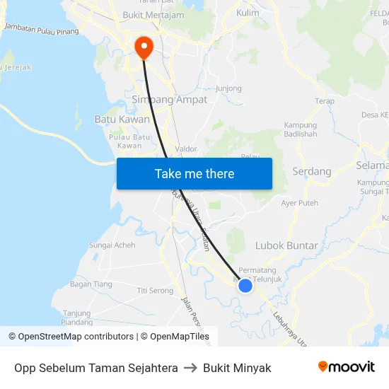 Opp Sebelum Taman Sejahtera to Bukit Minyak map
