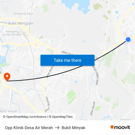 Opp Klinik Desa Air Merah to Bukit Minyak map
