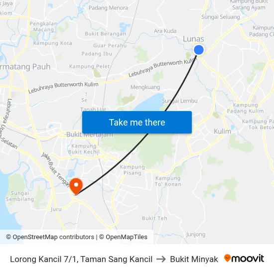 Lorong Kancil 7/1, Taman Sang Kancil to Bukit Minyak map