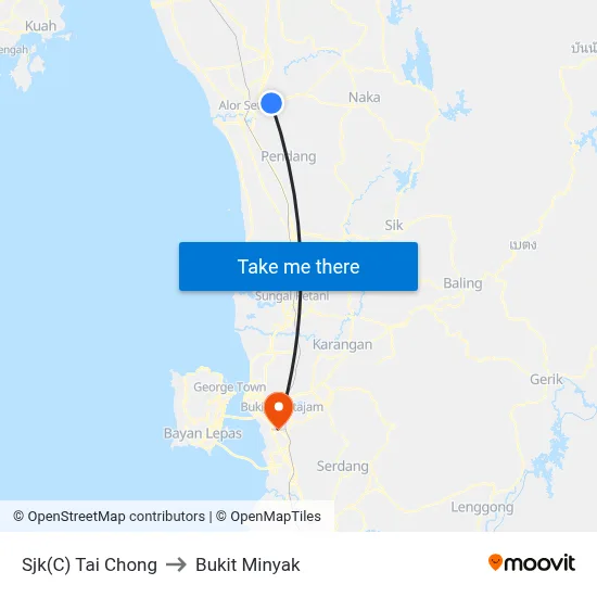 Sjk(C) Tai Chong to Bukit Minyak map