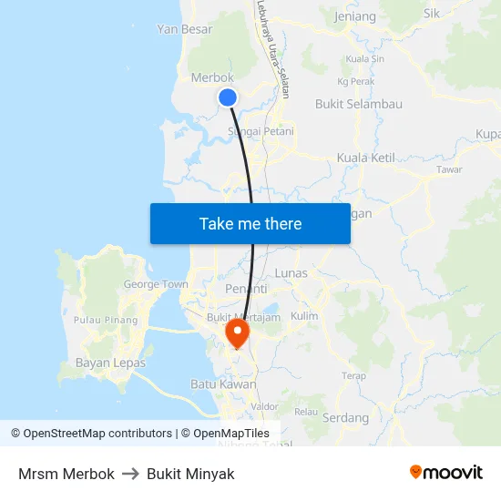 Mrsm Merbok to Bukit Minyak map