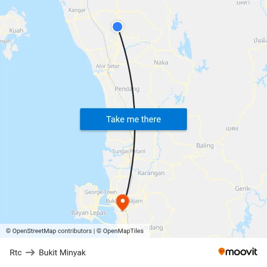 Rtc to Bukit Minyak map