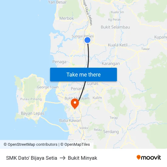 SMK Dato' Bijaya Setia to Bukit Minyak map