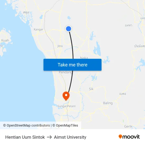 Hentian Uum Sintok to Aimst University map