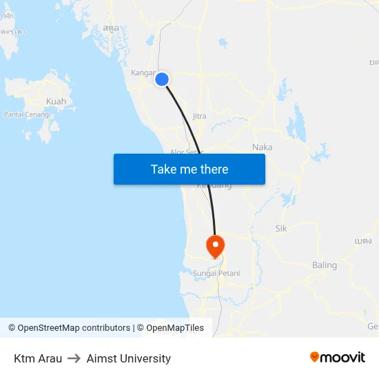 Ktm Arau to Aimst University map