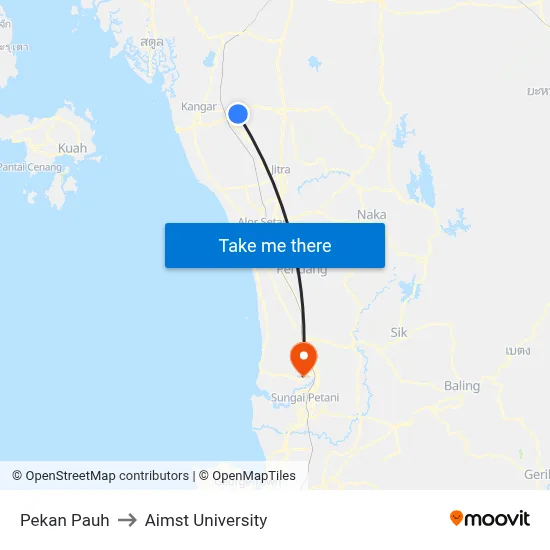 Pekan Pauh to Aimst University map